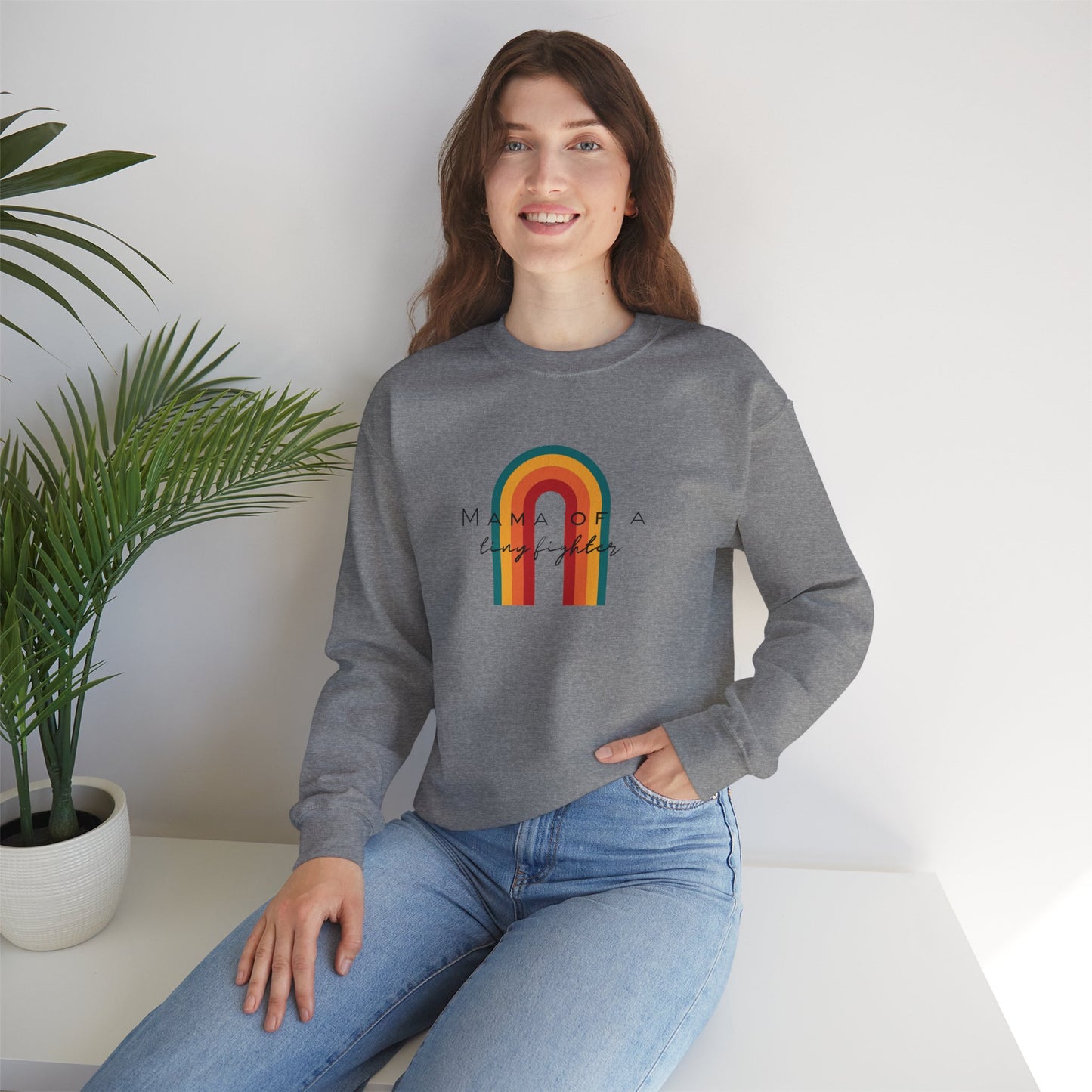 Mama of tiny Fighter Crewneck Sweatshirt