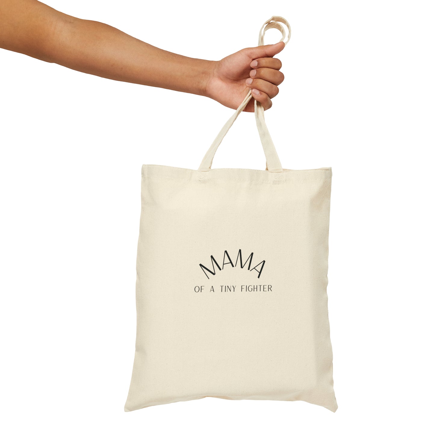 Mama of a Tiny Fighter Canvas Tote Bag