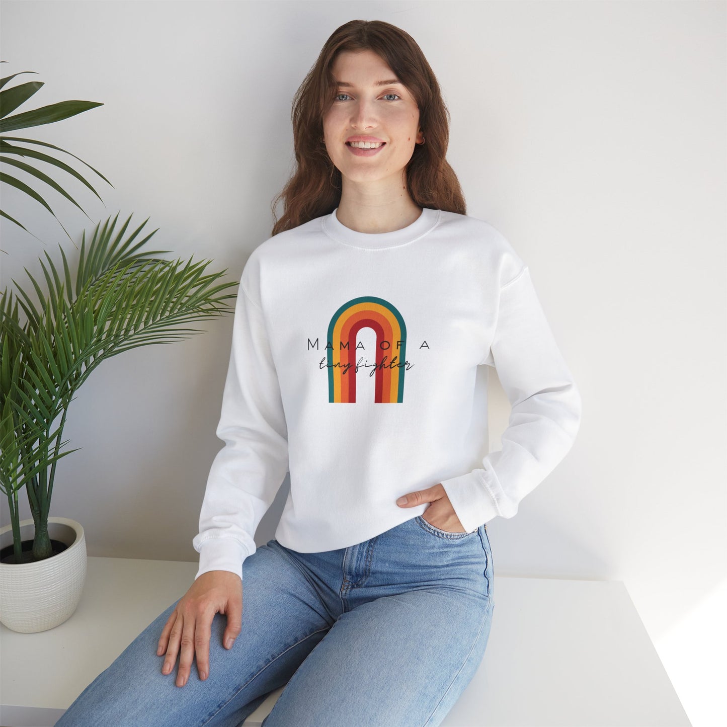 Mama of tiny Fighter Crewneck Sweatshirt